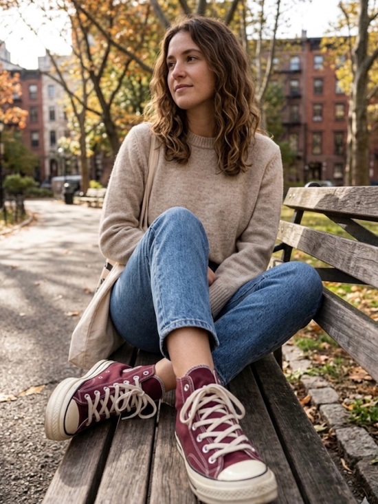 Converse Shoes - Converse Chuck Taylor Casual Maroon High-Top Sneakers